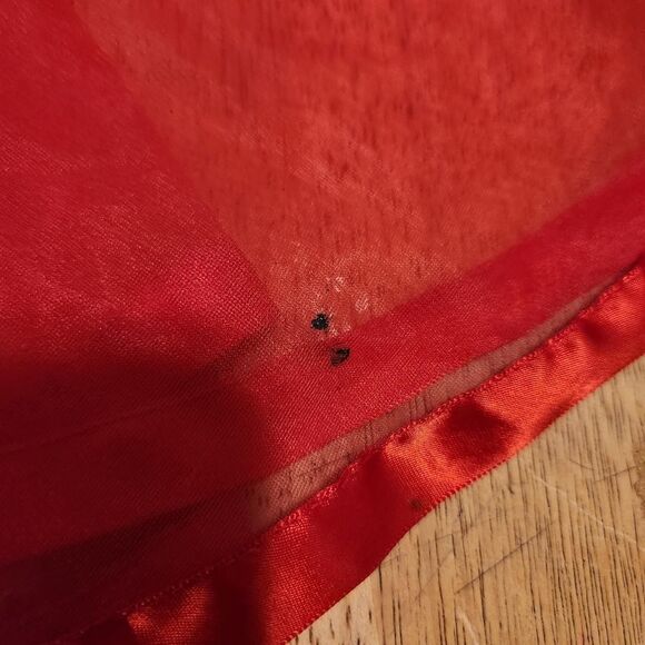 Vintage Y2k Frederick's of Hollywood red floral bodice sheer babydoll camisole - Picture 4 of 6